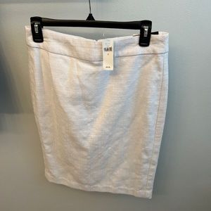 New White knee length skirt banana republic